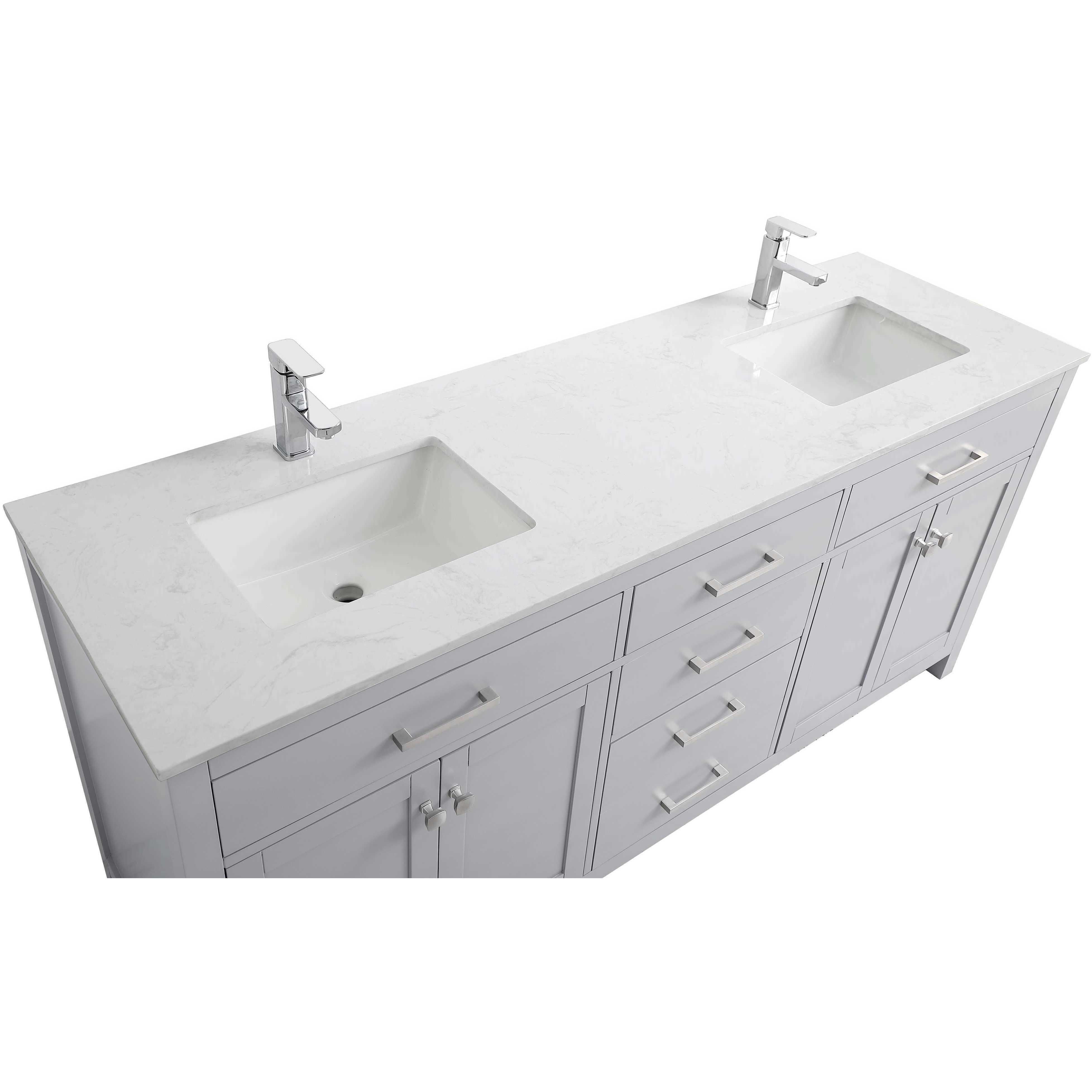 Lewis 72 X 22 X 34 inch Grey Vanity Sink Set