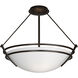 Presidio Tryne 3 Light 18 inch Oil Rubbed Bronze Semi-Flush Ceiling Light in Opal