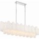 Addis 14 Light 51.75 inch Polished Chrome Chandelier Ceiling Light in Tronchi Glass White