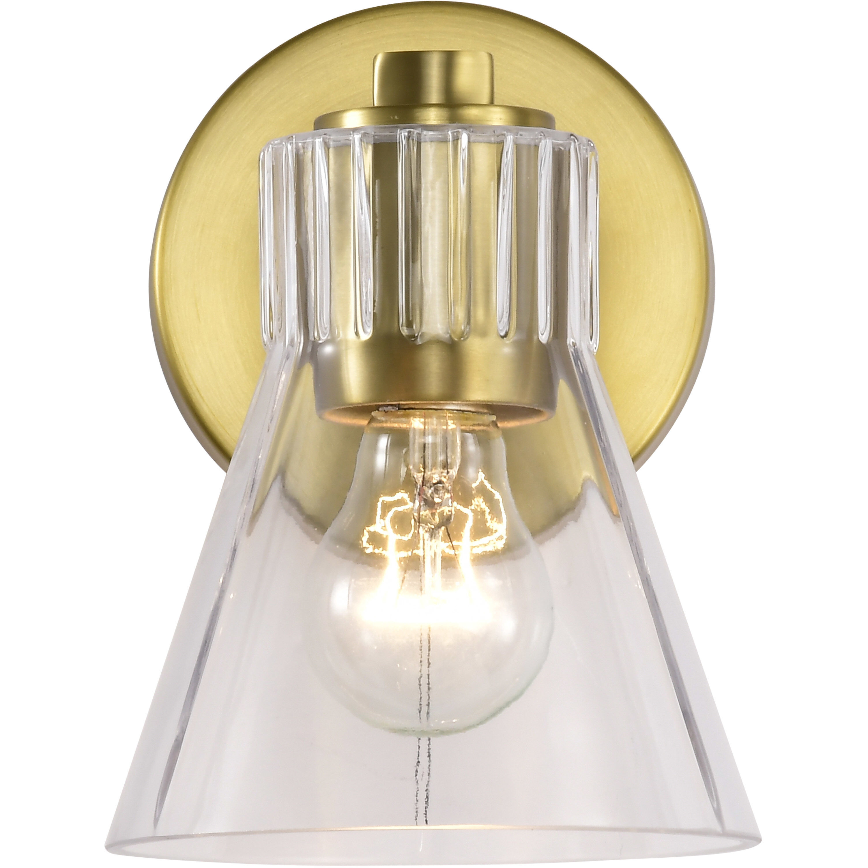 Gianna 5.5 inch Vintage Brass Vanity Wall Light