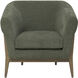 Melrose Harvest Oak with Green Accent Chair
