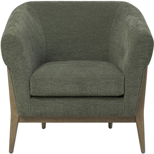 Melrose Harvest Oak with Green Accent Chair