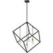 Vertical 4 Light 34 inch Bronze and Olde Brass Chandelier Ceiling Light