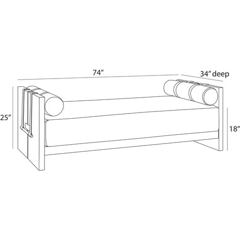 Dominic Porpoise and Willow with Aged Bronze Outdoor Daybed