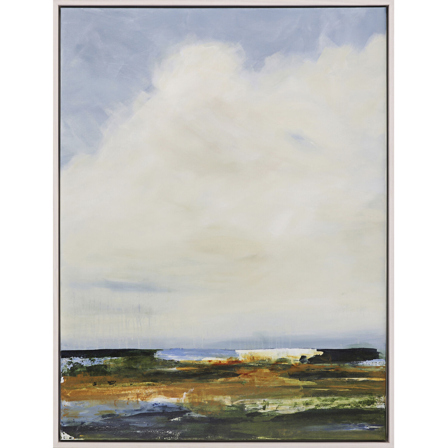 Late in the Day Blue and Green and White and Yellow Canvas, The Studio