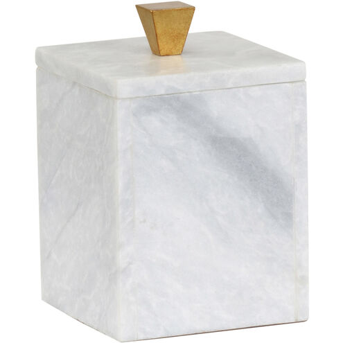 Wildwood 5 inch Natural White/Metallic Gold Box