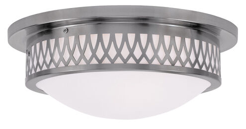 Westfield 3 Light 15 inch Brushed Nickel Flush Mount Ceiling Light