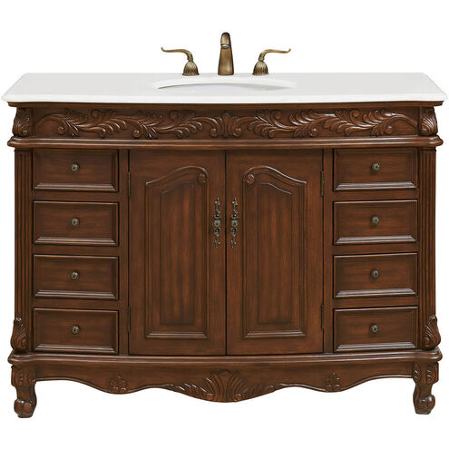 Bordeaux 48 X 22 X 36 inch Brown Vanity Sink Set