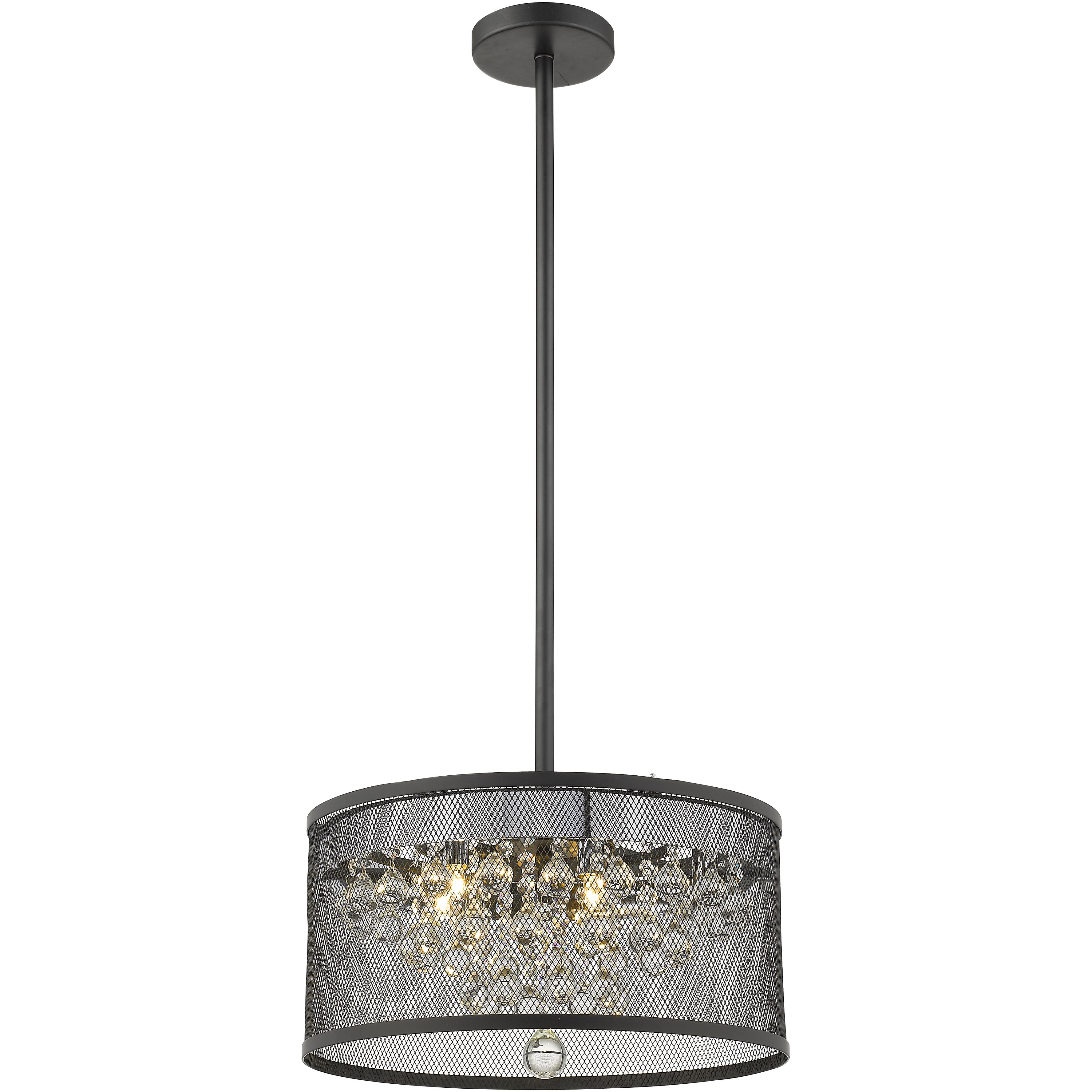Canada 6 Light 15.75 inch Black Chandelier Ceiling Light