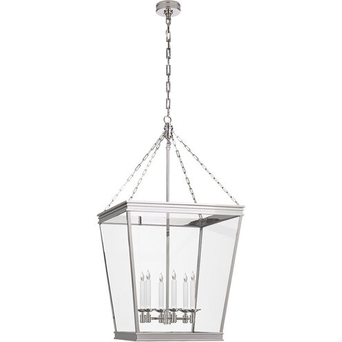 Chapman & Myers Launceton 6 Light 24 inch Polished Nickel Lantern Pendant Ceiling Light, Large