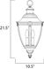 Morrow Bay VX 3 Light 11 inch Earth Tone Outdoor Hanging Lantern