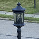 Estate Series Raley 4 Light 26.25 inch Museum Black Outdoor Post Mount Lantern in Non-LED, Clear Water