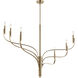 Livadia 6 Light Champagne Bronze Chandelier Ceiling Light, 1 Tier Large