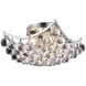 Corona 4 Light 12 inch Chrome Flush Mount Ceiling Light in Royal Cut