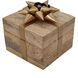 Anita 5 X 5 inch Brown and Gold Decorative Box
