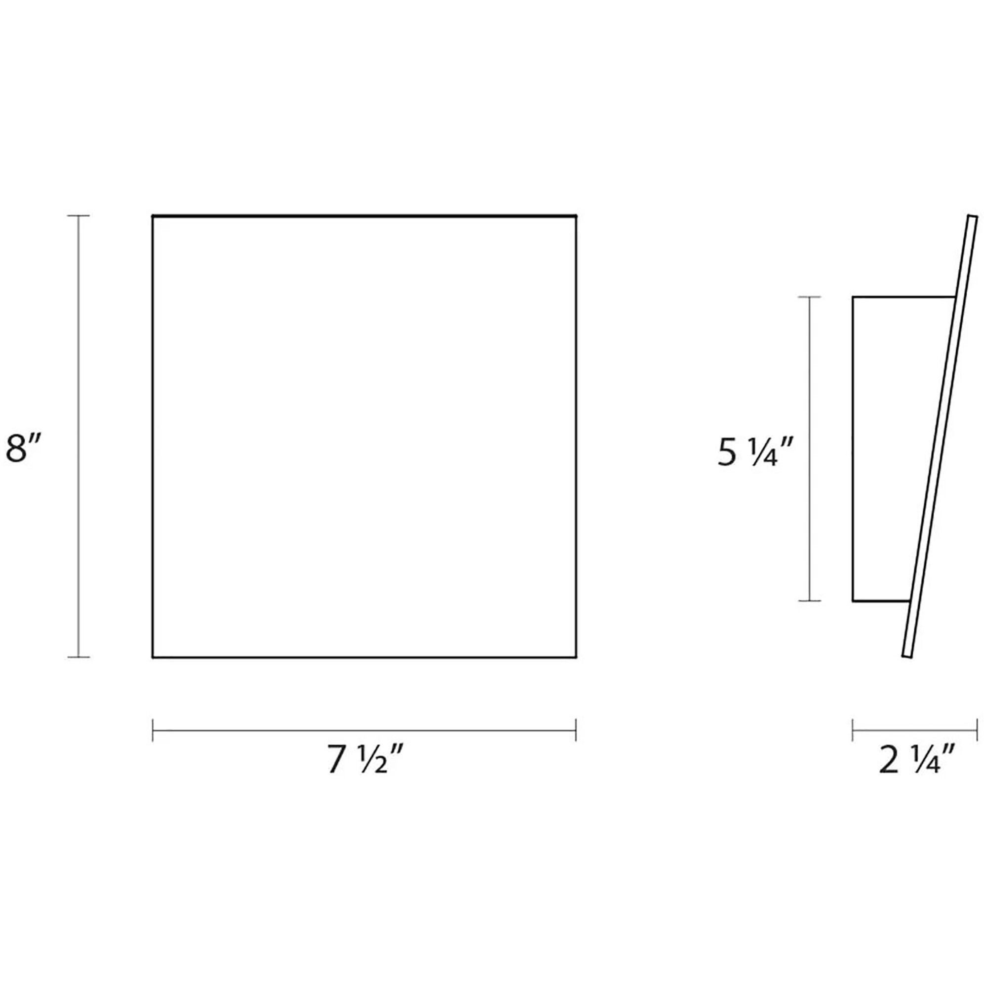 Angled Plane 7.5 inch Textured White ADA Sconce Wall Light