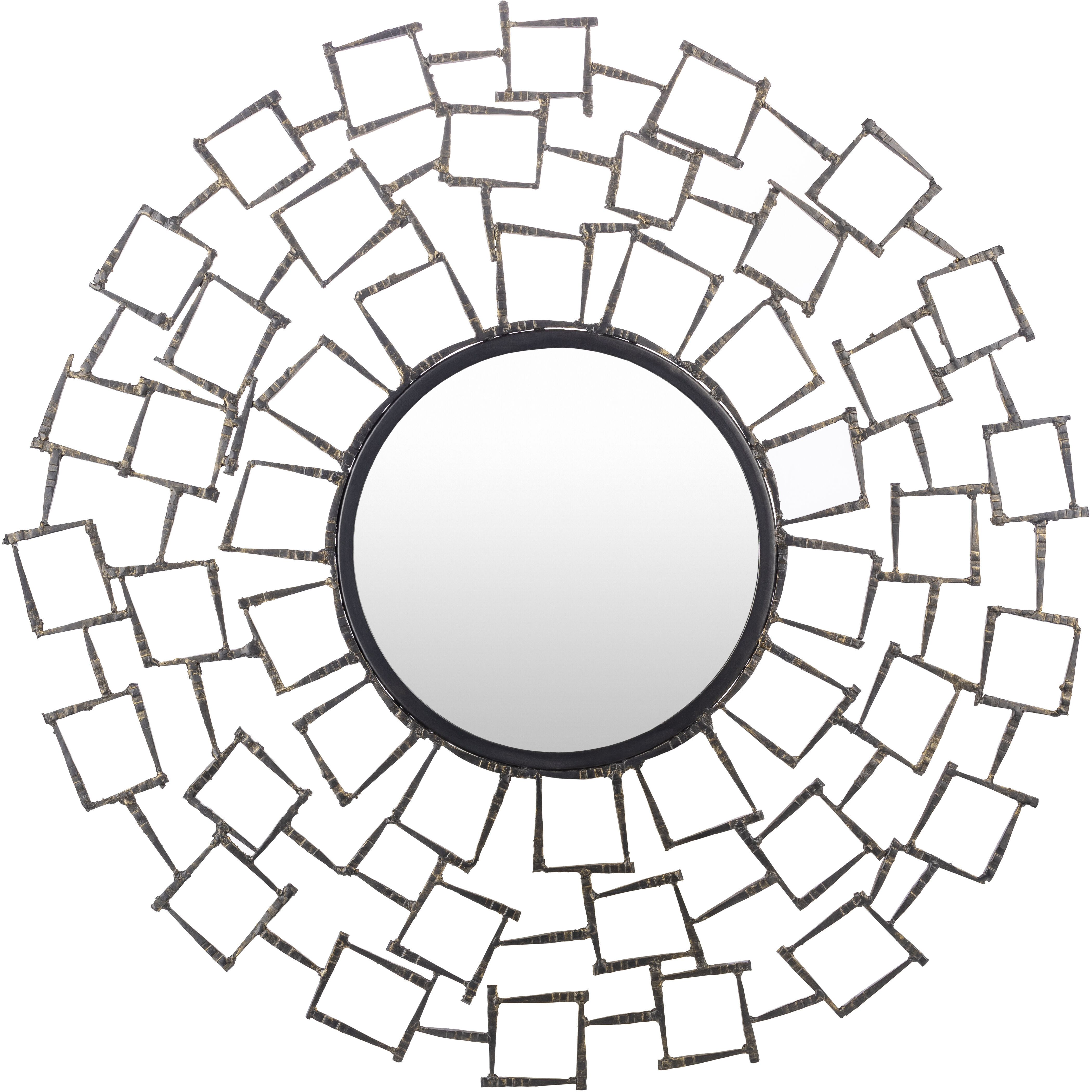 Horus 35 X 35 inch Light Grey Mirror, Round