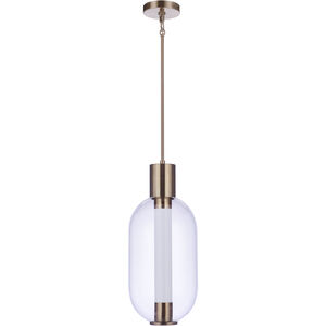 Holmes LED 10 inch Satin Brass Pendant Ceiling Light