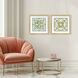 Art Nouveau Tiles II Green and Blue and Pink and Orange Framed Art, Propac