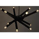 Lex 12 Light 39 inch Matte Black Chandelier Ceiling Light