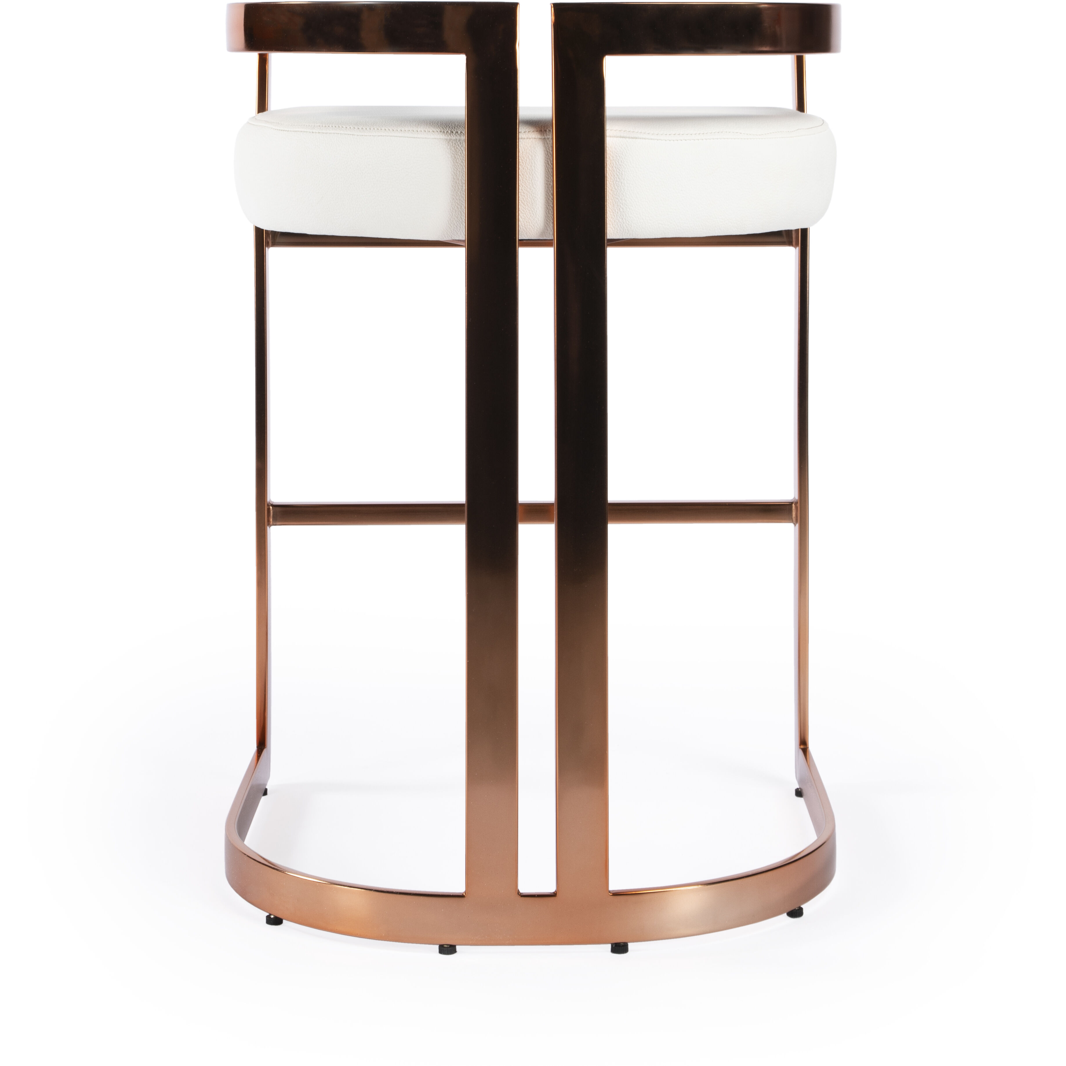 Clarence Faux Leather 25" Counter Stool in Gold