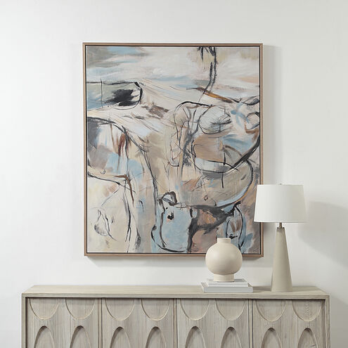 Roseline White/Beige/Pink/Black Canvas Art