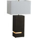 Zen 28 inch 23.00 watt Ebony and Weathered Brass Table Lamp Portable Light