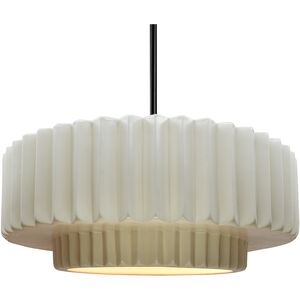 Radiance 1 Light 16.25 inch Matte White and Matte Black Pendant Ceiling Light