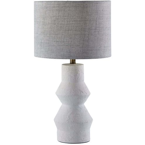Noelle 25 inch 100.00 watt White Textured Ceramic Table Lamp Portable Light