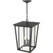 Seoul 3 Light 14 inch Black Outdoor Chain Mount Ceiling Fixture