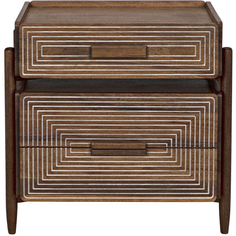 Savino 31 X 30 inch Dark Walnut Side Table