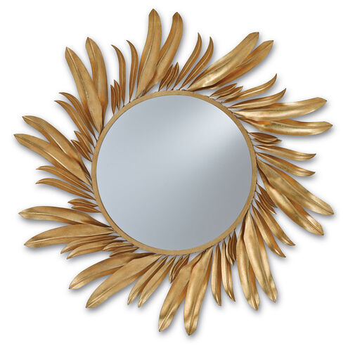 Folium 31 X 31 inch Contemporary Gold Leaf/Mirror Wall Mirror