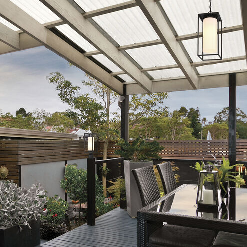 Ren 1 Light 8 inch Black Outdoor Pendant