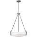 Hathaway 4 Light 20.75 inch Antique Nickel Indoor Foyer Pendant Ceiling Light in Etched White
