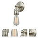 Franklin Restoration Bare Bulb LED 4.5 inch Brushed Satin Nickel ADA Sconce Wall Light, Franklin Restoration