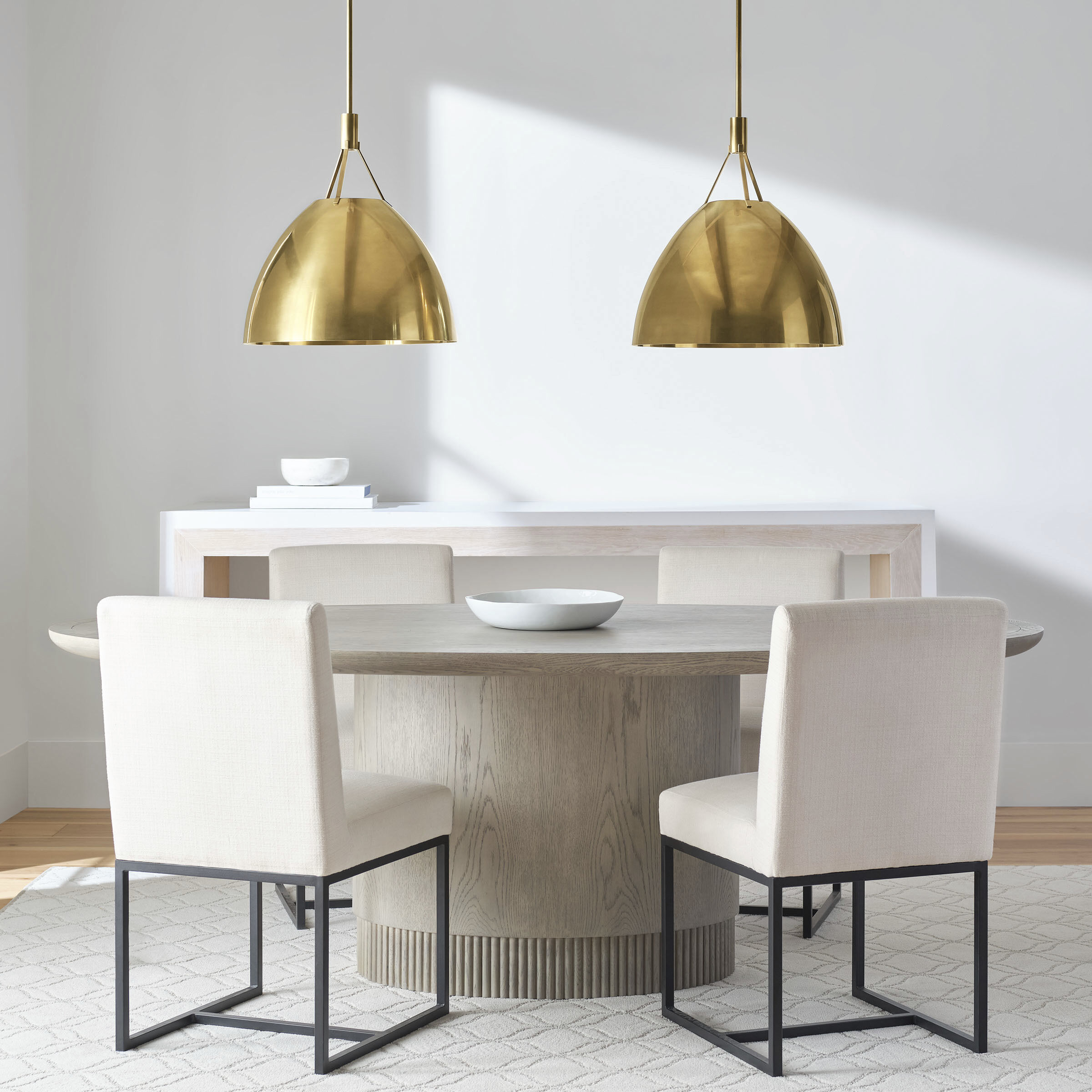 Sean Lavin Sospeso Line-Voltage Pendant Ceiling Light in Natural Brass