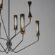 Regent LED 40 inch Black and Antique Brass Multi-Tier Chandelier Ceiling Light