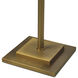 Corbin 62.4 inch 40.00 watt Antique Brass Floor Lamp Portable Light in Orange Pleated Shade