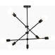 Canada 6 Light 26.8 inch Matte Black Chandelier Ceiling Light