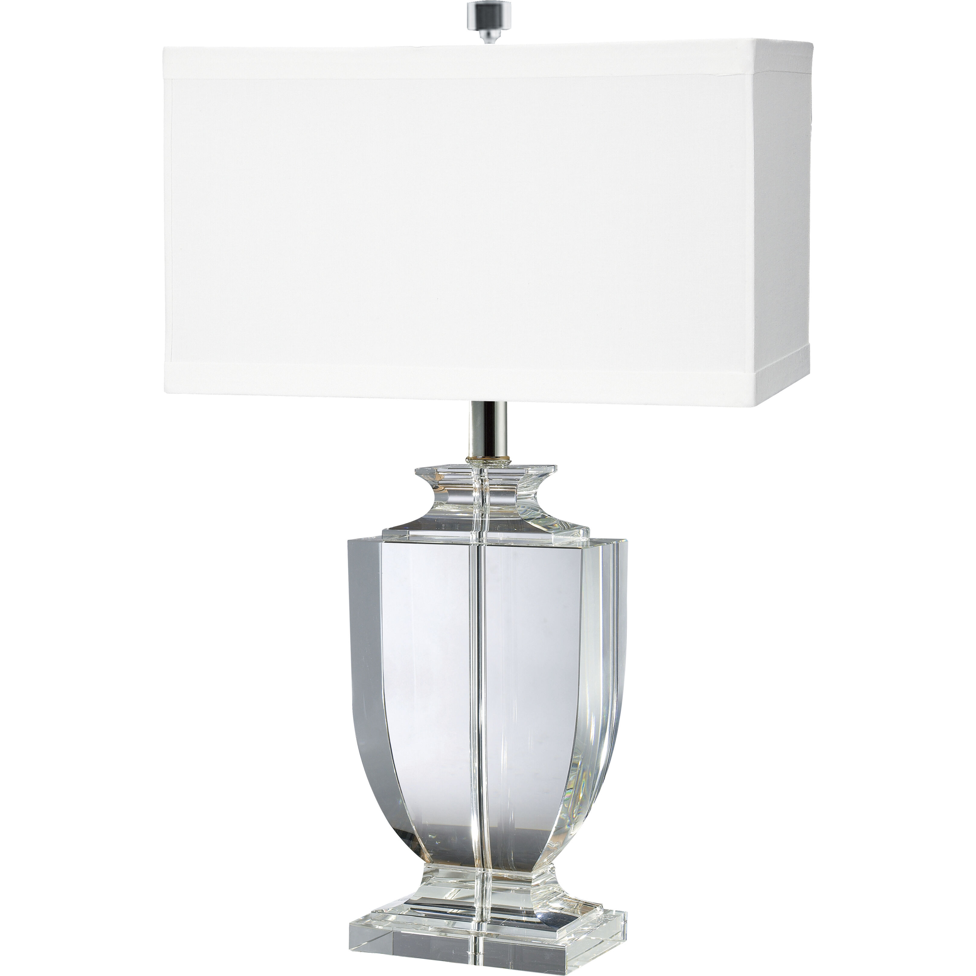 Crystal 27 inch 150 watt Clear Table Lamp Portable Light