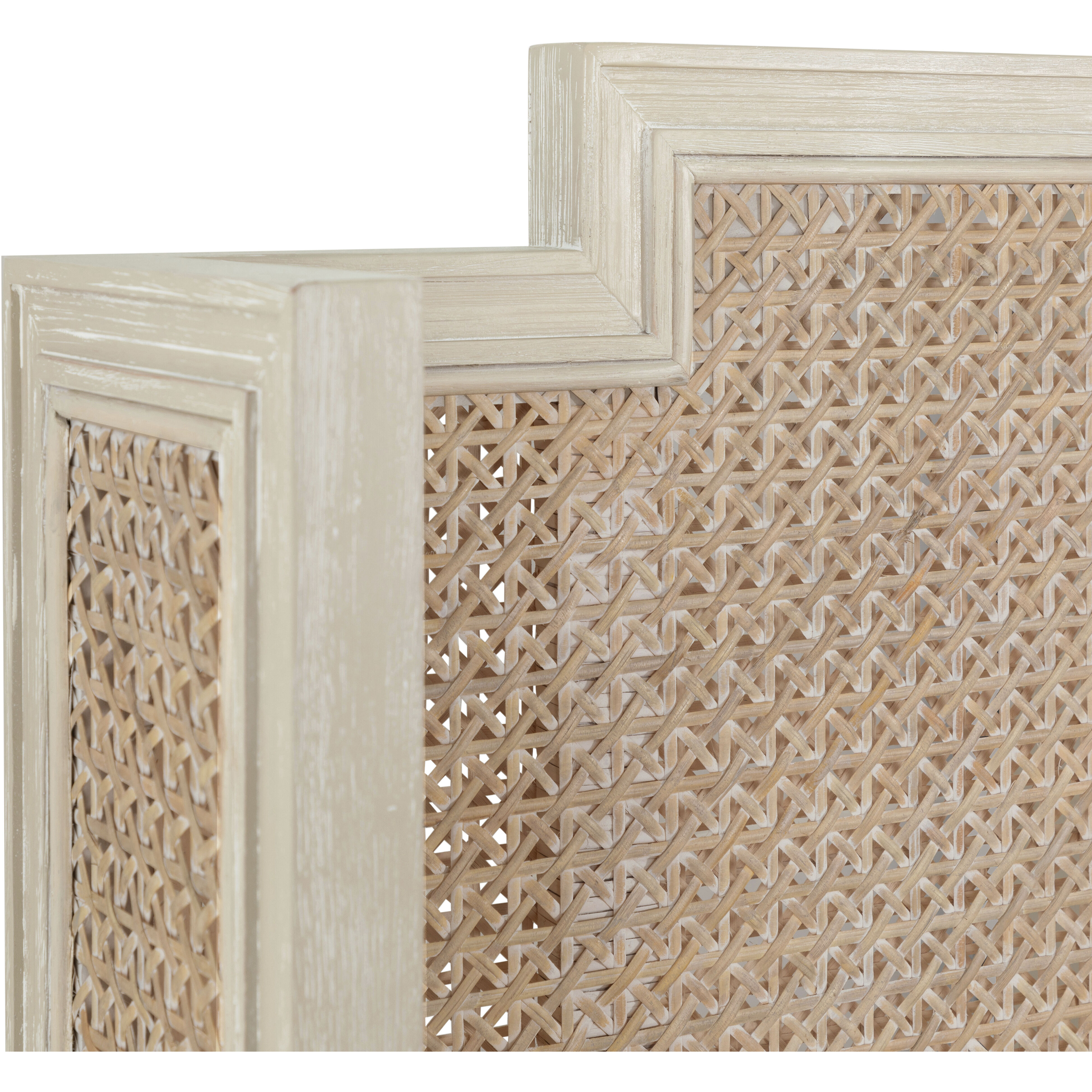 Camille Cerused White King Bed