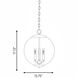 Modern 3 Light 13.75 inch Natural Brass Pendant Ceiling Light