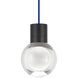 Sean Lavin Mina LED 5 inch Black Pendant Ceiling Light in LED 90 CRI 3000K, Blue Cord, 7, Integrated LED