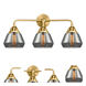 Nouveau 2 Fulton LED 24.75 inch Satin Gold Bath Vanity Light Wall Light in Plated Smoke Glass