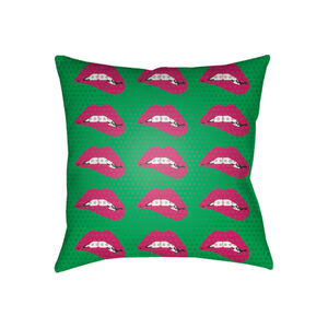 Warhol 20 X 20 inch Purple and Green Outdoor Throw Pillow