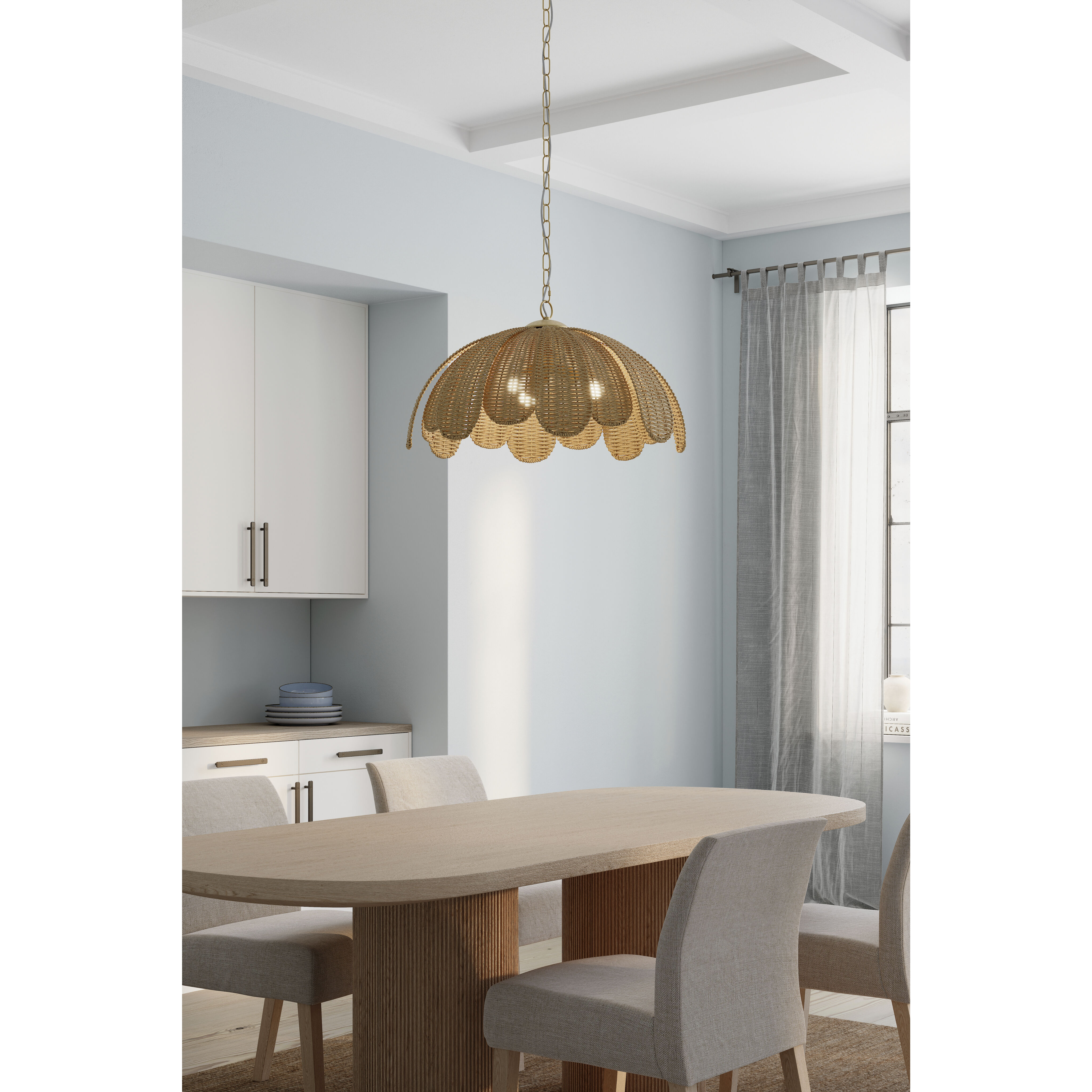 Covea 3 Light 30 inch Legacy Brass Pendant Ceiling Light