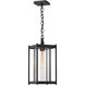 Cela 1 Light 8 inch Coastal Black Outdoor Lantern in Clear, Large