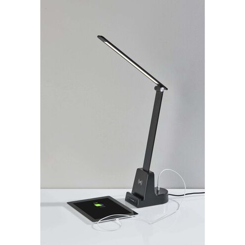Adesso SL4922-01 Cody 18 inch 10.00 watt Matte Black Wireless Charging Desk  Lamp Portable Light, with Smart Switch, Simplee Adesso