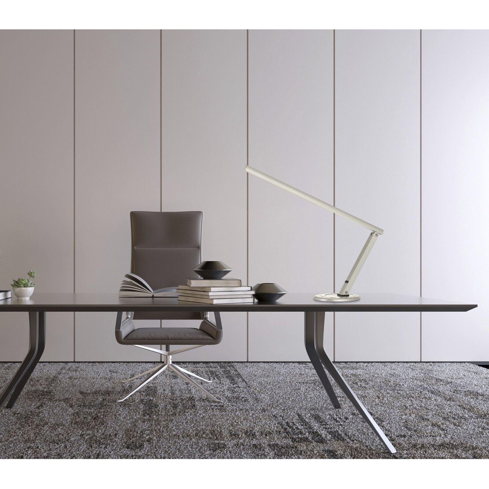 Savona 27 inch 10 watt Satin Nickel Desk Lamp Portable Light