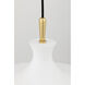 Cassidy 1 Light 21 inch Aged Brass/Soft Off White Pendant Ceiling Light